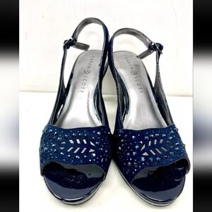KAREN SCOTT BLUE BROOKE SLINGBACK HEELS 6M
